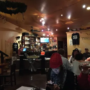 people eating and drinking