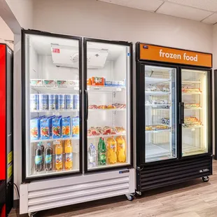 a refrigerated refrigerator in a store