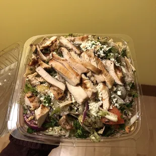 Fattouch With Grilled Chicken to go