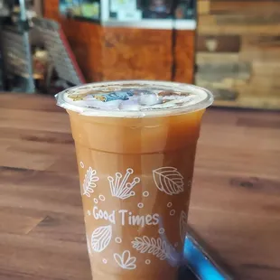 a cup of iced coffee
