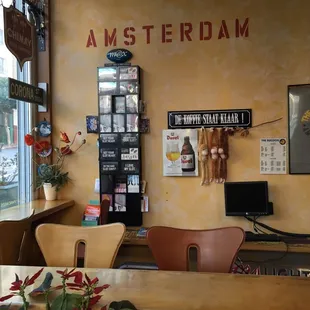the interior of a coffee shop