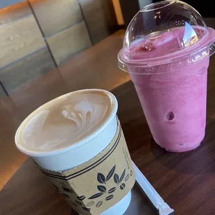 Mocha and triple berry smoothie