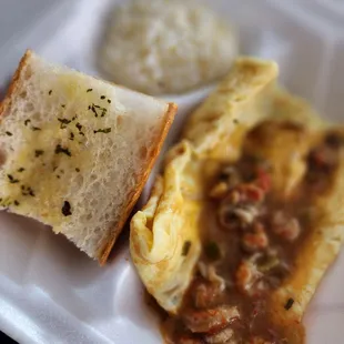 Crawfish omelet