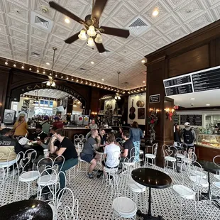 people sitting at tables