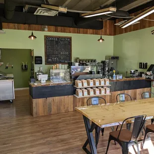 the interior of a coffee shop