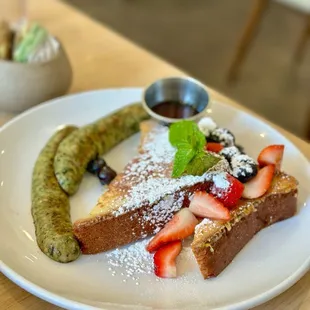 French Toast boarline flat.  Sausage ok