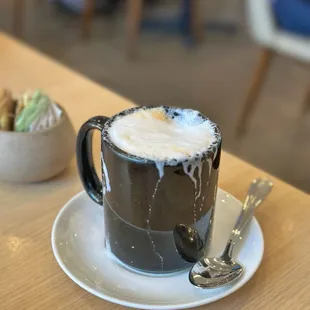 Latte - 6/10 with zero pride in presentation.  I guess you could say this is a hot mess.