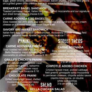 2022 weekday Food Menu!