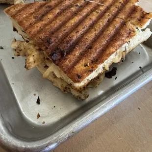 Chicken Panini great for kids! Plain and simple! Just cheese and chicken!