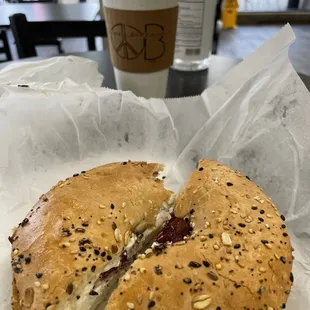 Everything bagel add bacon