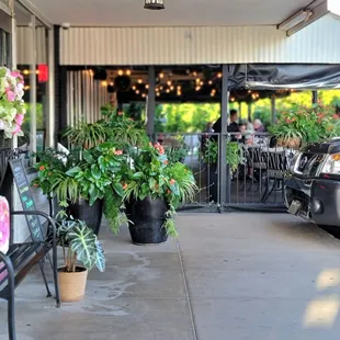 The calmer, quieter outside patio.