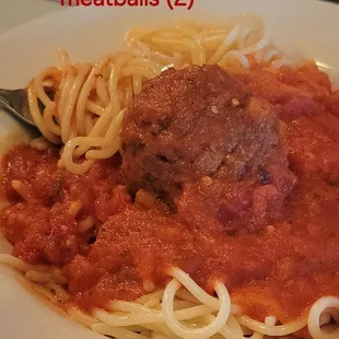 Kids spaghetti &amp; meatballs