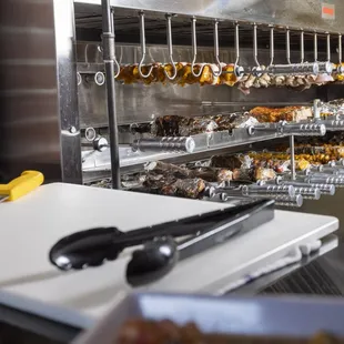 a variety of food being prepared