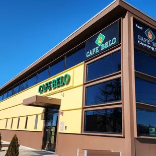 the front of the building