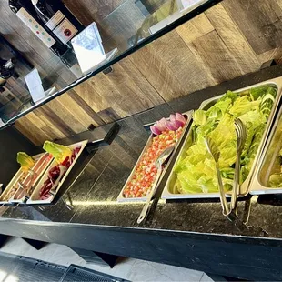 Salad bar part of buffet