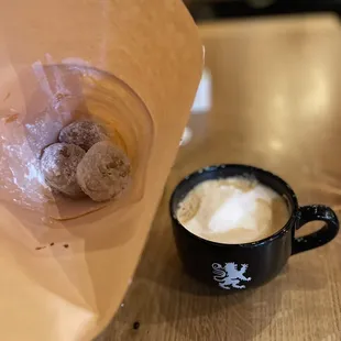 Beignets and a cafe mocha