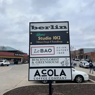 a sign in a parking lot