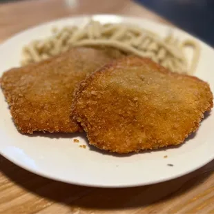 Jaeger Schnitzel with mushroom sauce on the side
