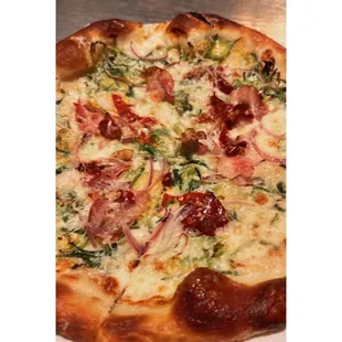 Brussels and bacon pizzetta