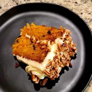 Carrot cake...TDF! Was so full I took it to go! My fav dessert at CB.