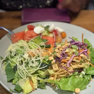 Salad trio (watermelon , Caesar, Thai noodle)