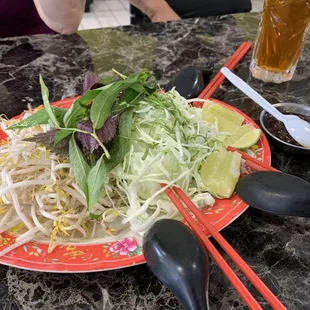 a plate of food on a table