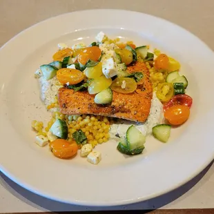 Wild Salmon with Saffron Couscous
