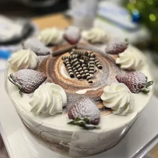 Choco strawberry flavored large size cake