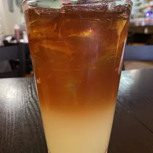 Excited to have a tasty Arnold Palmer. House made lemonade and real tea.