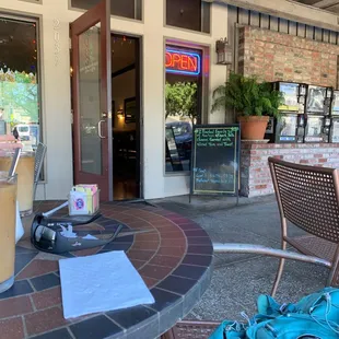 Front door and patio