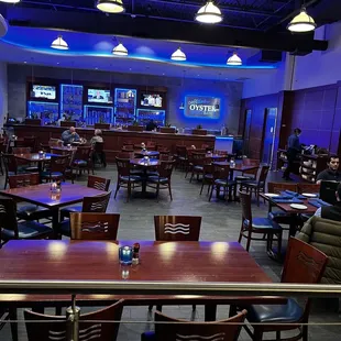 a restaurant with tables and chairs