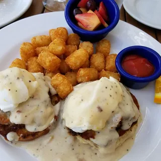 Biscuit and Gravy Benedict Brunch