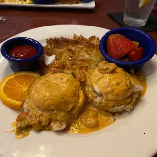 Cajun Shrimp and Crawfish Omelet Brunch