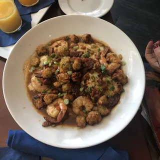 New Orleans Style BBQ Shrimp and Grits Brunch