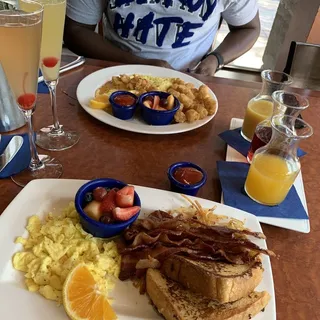 Cajun Shrimp and Crawfish Omelet Brunch