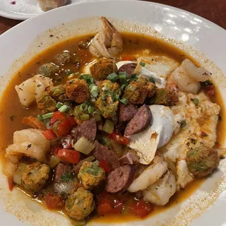 New Orleans Style BBQ Shrimp and Grits Brunch
