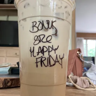 Caramel cream iced coffee