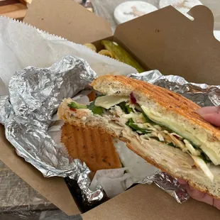 The turkey sandwich w Asian slaw