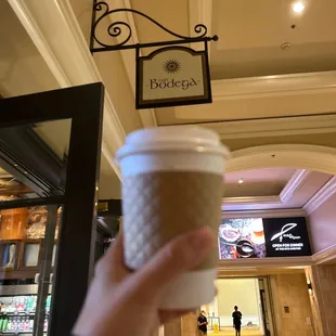 Hot oat hazelnut latte