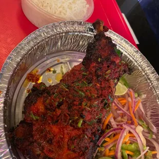 Tandoori Murgh with basmati rice