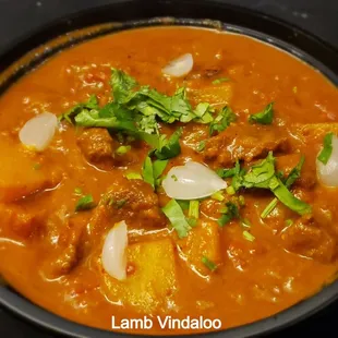 a bowl of lamb vindalo