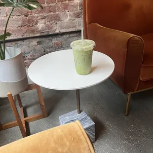 Iced matcha latte
