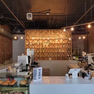 the interior of a coffee shop