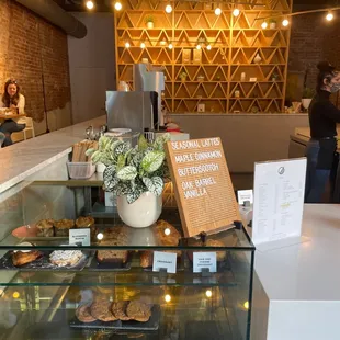 pastries &amp; lattes at the bar