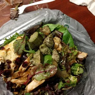 Old lettuce and rotten avocado