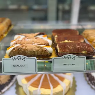 a variety of desserts