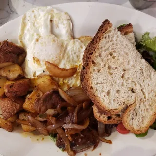 Steak Tips & Egg Plate