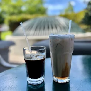 Iced espresso and latte