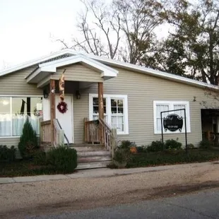 the front of the restaurant