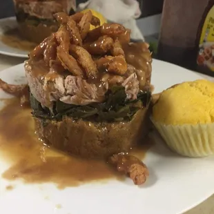 a plate of food on a table